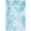 Ivory and Teal Rectangular Synthetic Area Rug