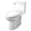 Compact White Vitreous China Elongated One-Piece Toilet