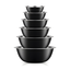 JoyJolt Black Stainless Steel Nesting Mixing Bowl Set of 6