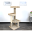 Brown Solid Wood and Sisal 51" Multi-Level Cat Tree