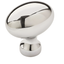 Polished Chrome Oval Modern Cabinet Knob with Mounting Hardware