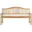 Mischa Teak-Brown Acacia Wood Outdoor Bench with Galvanized Steel