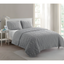 Gray Full Organic Microfiber Reversible Quilt Set