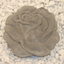 Antique Gray Rose Concrete Stepping Stone