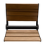 Black Matte Foldable Teak Shower Seat with Backrest