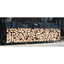 144'' Black Heavy Duty Metal Log Rack with Cover