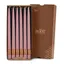 12-Piece Dusty Rose Beeswax Taper Candle Set