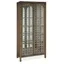 Cliffside Brown Lighted China Cabinet with Glass Doors