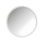 Elegant Marlowe 36" Round White Beaded Wall Mirror