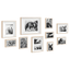 Gibson 10-Piece White and Natural Wood Wall Photo Frame Set