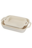 Rustic Ivory Ceramic 2-pc Rectangular Baking Dish Set