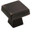 Oil Rubbed Bronze Square Cabinet Knob with Mounting Hardware