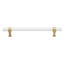 Clear Acrylic and Satin Gold Bar Pull with Mounting Hardware