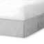 Light Gray Polyester Queen Bed Skirt with Pleats