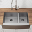 33-Inch Satin Stainless Steel Farmhouse Single Bowl Kitchen Sink