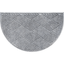 Medium Gray Half Oval Rubber Outdoor Doormat