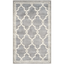 Reversible Dark Grey and Beige Trellis Synthetic Area Rug 3' x 5'