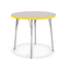 Round Wooden Table with Adjustable Chrome Legs