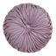 Lavender 14" Round Velvet Pintucked Throw Pillow