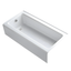 Bellwether White Cast Iron Alcove Soaking Bathtub