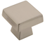 Satin Nickel Square Cabinet Knob with Mounting Hardware