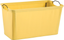 Yellow Fabric Open Top Storage Bin with Wire Handles