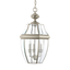 Antique Brushed Nickel Outdoor Pendant with Clear Glass Shade