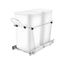 White Double 27 Quart Pull-Out Kitchen Trash Bin