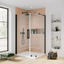 Pasadena 40'' x 32'' Oil Rubbed Bronze Frameless Corner Shower Kit