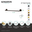 Kingston Brass 24-Inch Polished Chrome Wall Mounted Towel Bar