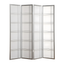 Silver 4-Panel Shoji Rice Paper and Wood Room Divider