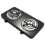 Portable Matte Black Dual Coil Electric Cooktop with 2 Burners