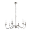 Rohan 30" Polished Nickel Iron Chandelier with Adjustable Height