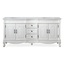 White Double Freestanding Bathroom Vanity with Carrara Marble Top