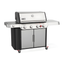 Stainless Steel 4-Burner Propane Gas Grill with Side Burner