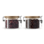 Clear Glass Jars with Bamboo Lids and Flip Top - Set of 2