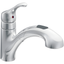 Chrome Single Handle Pull-Out Kitchen Faucet with Spray