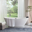 71" White Freestanding Acrylic Soaking Bathtub