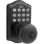 Matte Black Electronic Entry Door Knob with Keypad