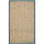 Coastal Charm Hand-Knotted Natural & Light Blue Cotton Blend Rug - 2'6" x 4'