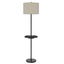 Bronze Elegance 62" Cordless Metal Floor Lamp with Tray and USB Ports