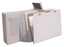 White Corrugated Cardboard Vertical Flat File Box with Folders