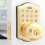 Honeywell Polished Brass Keyless Entry Electronic Door Knob