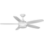 Satin White 54'' Ceiling Fan with LED Light and Remote