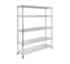 UltraDurable 5-Tier Silver Steel Shelving Unit with Wheels