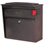 Bronze Wall-Mount Locking Steel Mailbox with Security Features