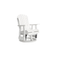 White HDPE Adirondack Outdoor Swivel Glider Chair