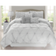 Chateau Full Gray Microfiber Comforter Set