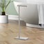 Satin Nickel Freestanding Toilet Paper Holder with Weighted Base