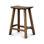 Eco-Friendly Teak 24.75" Counter Stool with Stainless Steel Hardware